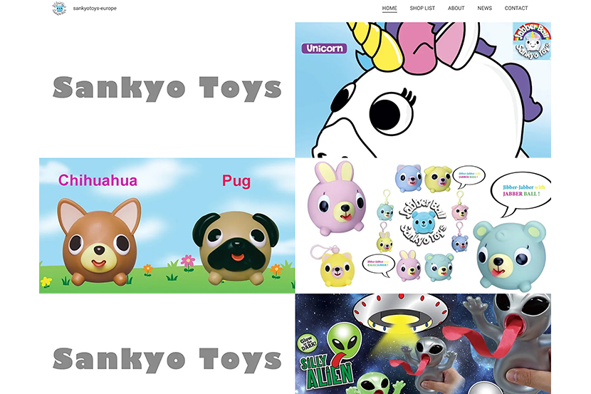 SANKYO TOYS海外向けウェブサイト作成